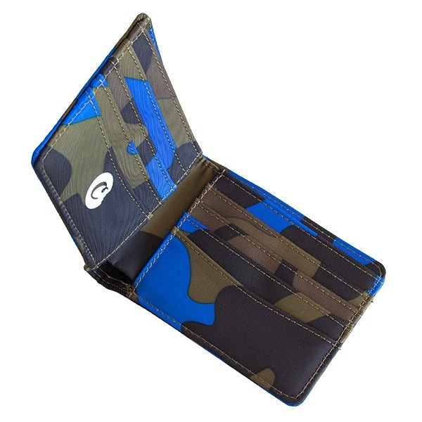 Billetera Nylon Billford Wallet azul abierta