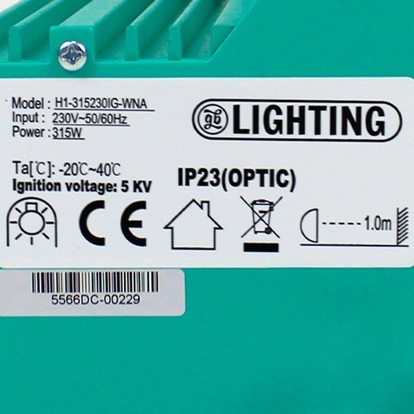 Luminaria LEC 315 GB Lighting pegatina características
