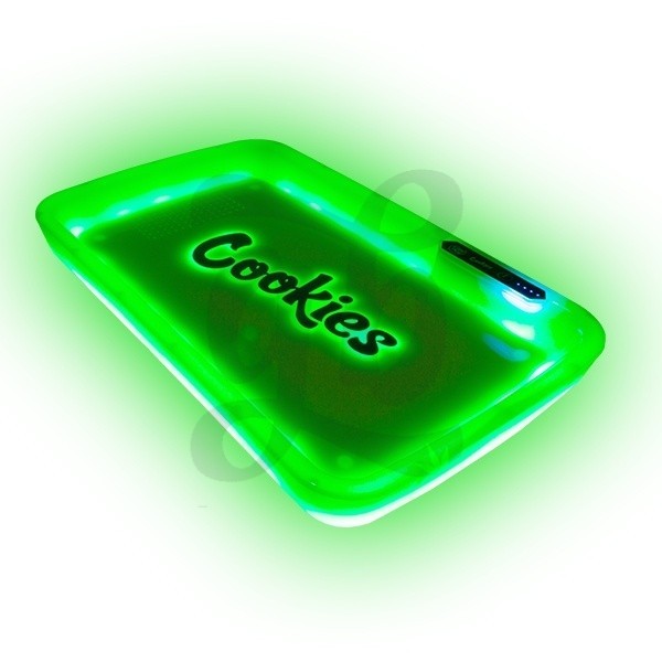 Bandeja para Enrolar con Luces Led cookies encendida verde