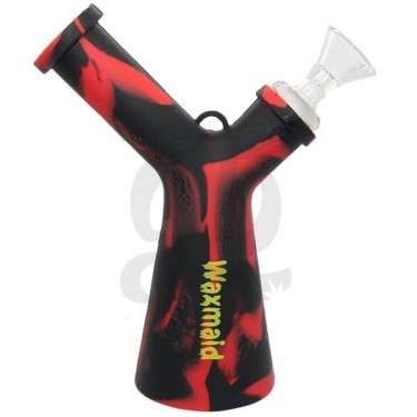 Waxmaid 6.5p Mr. Y Silicone Water Pipe rojo y negro